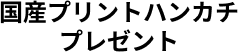 国産プリントハンカチプレゼント！